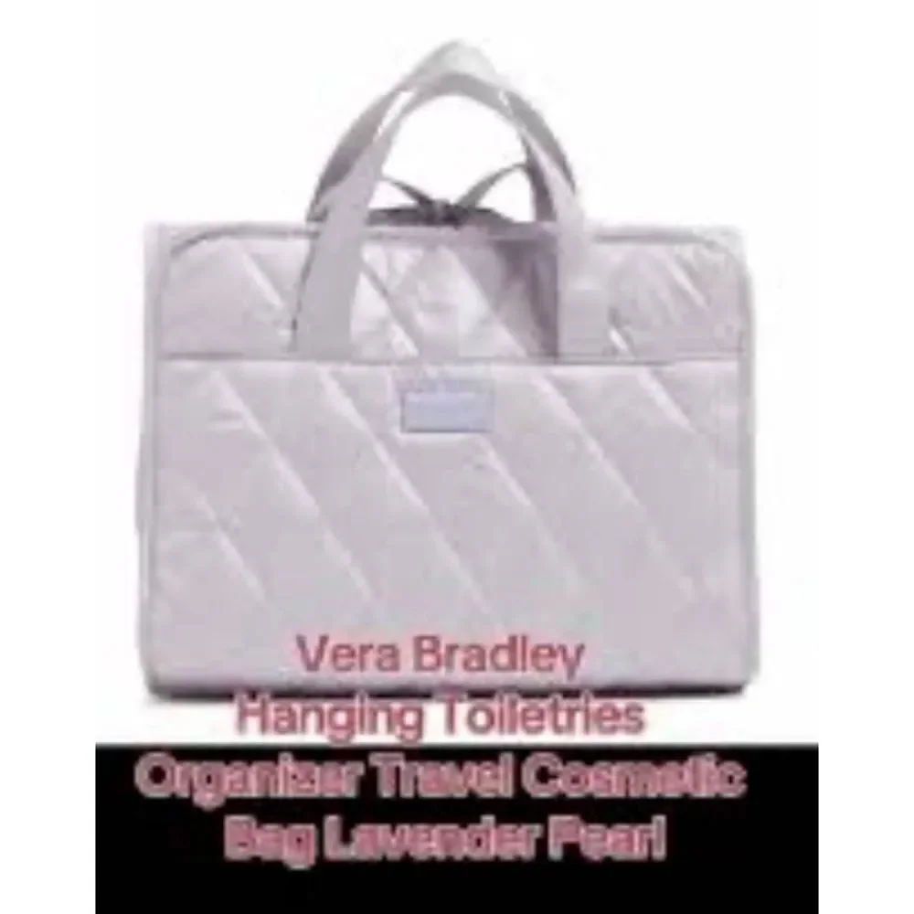 Vera Bradley Hanging Tolletries Organiaer Travel Cosmelle Ban in Lavender Pearl